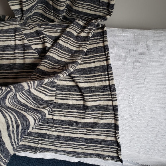 Gap Maxi Dress Blue/Grey Stripes L - Picture 4 of 6